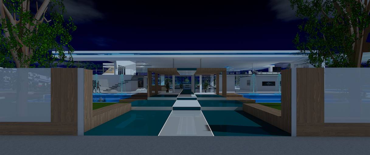 IO Planet Architectural Design - Clear Blue